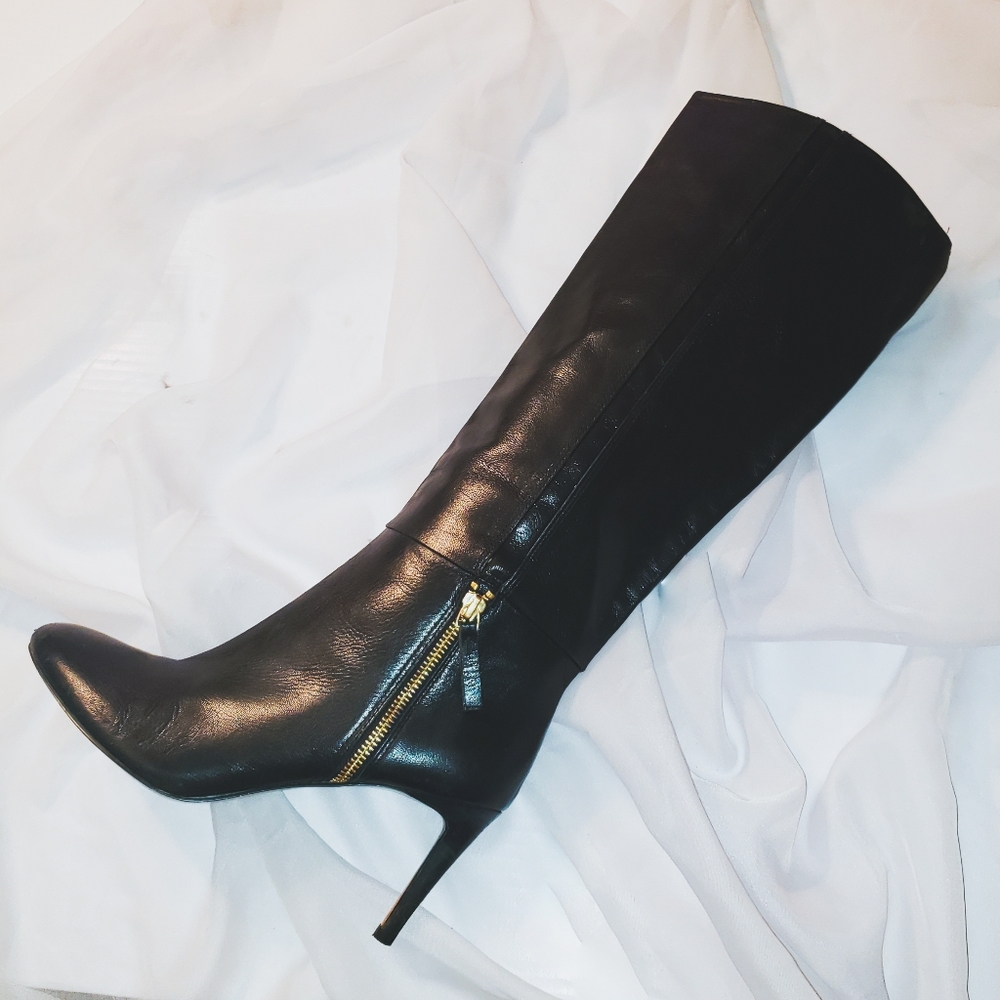 Nine West Vintage Tall Genuine Leather Black Boots